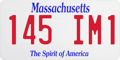MA license plate 145IM1