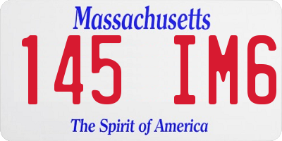 MA license plate 145IM6