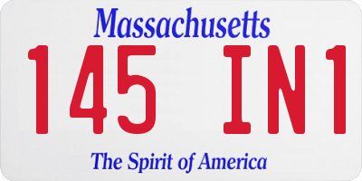 MA license plate 145IN1