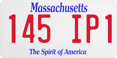 MA license plate 145IP1
