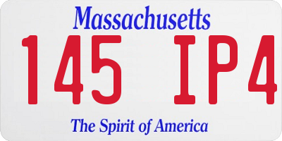 MA license plate 145IP4