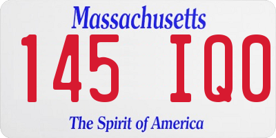 MA license plate 145IQ0