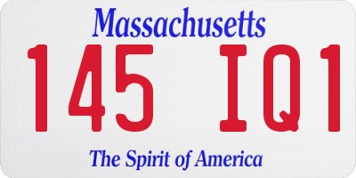 MA license plate 145IQ1