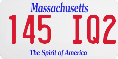 MA license plate 145IQ2