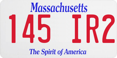 MA license plate 145IR2