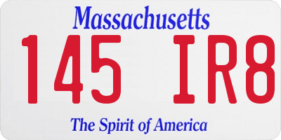 MA license plate 145IR8