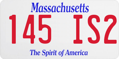 MA license plate 145IS2
