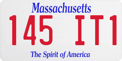 MA license plate 145IT1