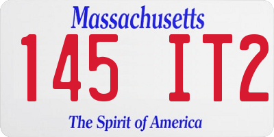 MA license plate 145IT2