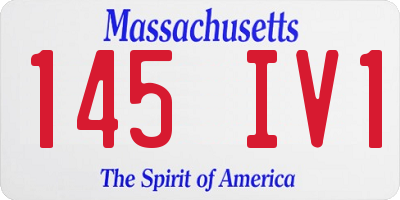 MA license plate 145IV1
