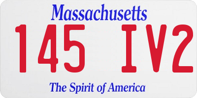 MA license plate 145IV2