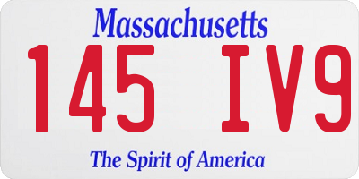 MA license plate 145IV9
