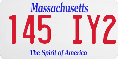 MA license plate 145IY2