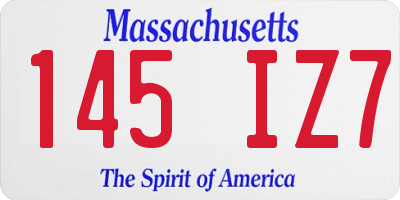MA license plate 145IZ7