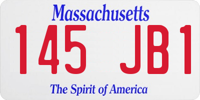 MA license plate 145JB1