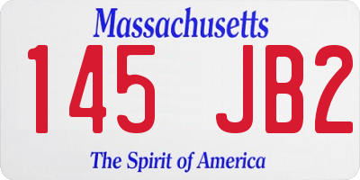 MA license plate 145JB2