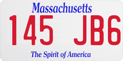 MA license plate 145JB6