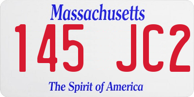 MA license plate 145JC2
