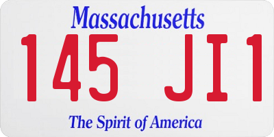 MA license plate 145JI1
