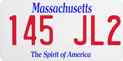 MA license plate 145JL2