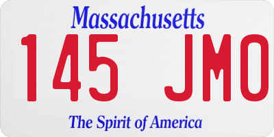 MA license plate 145JM0