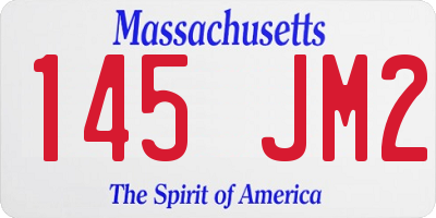 MA license plate 145JM2