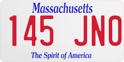 MA license plate 145JN0