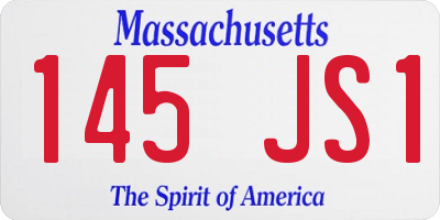 MA license plate 145JS1