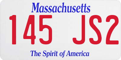 MA license plate 145JS2