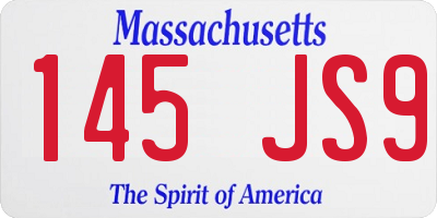 MA license plate 145JS9