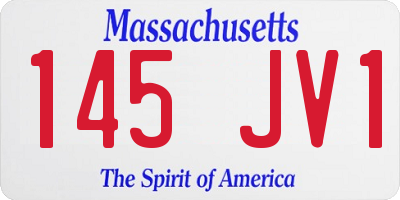 MA license plate 145JV1