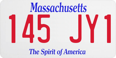 MA license plate 145JY1
