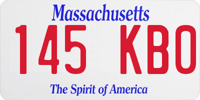 MA license plate 145KB0
