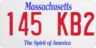 MA license plate 145KB2