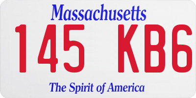 MA license plate 145KB6