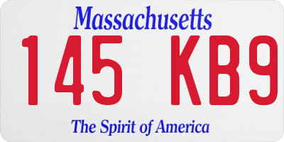 MA license plate 145KB9