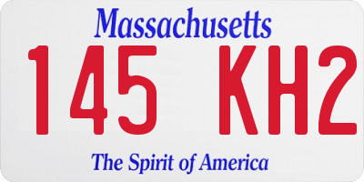 MA license plate 145KH2