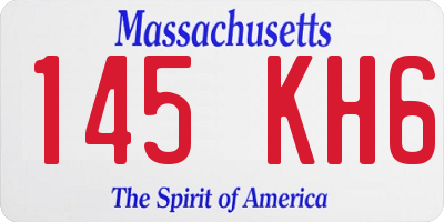 MA license plate 145KH6