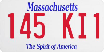 MA license plate 145KI1