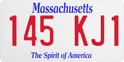 MA license plate 145KJ1