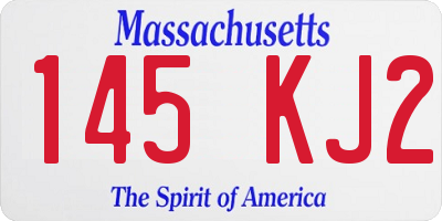 MA license plate 145KJ2