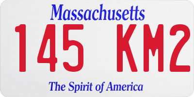 MA license plate 145KM2