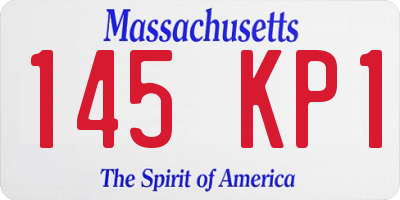 MA license plate 145KP1