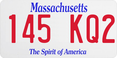 MA license plate 145KQ2