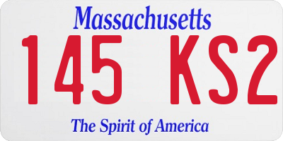 MA license plate 145KS2