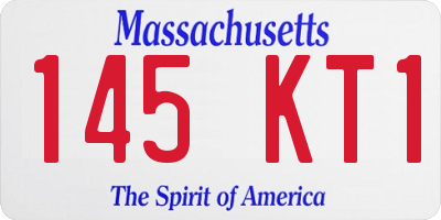 MA license plate 145KT1