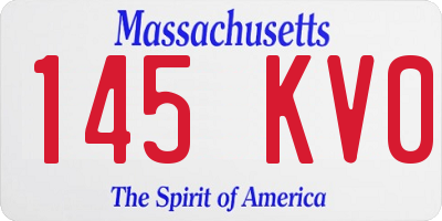 MA license plate 145KV0