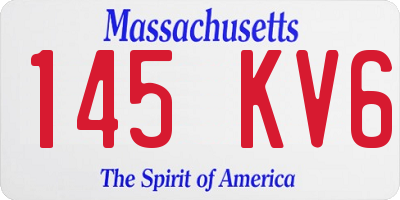 MA license plate 145KV6