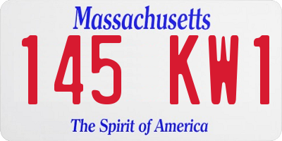 MA license plate 145KW1