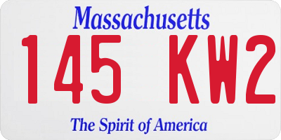 MA license plate 145KW2